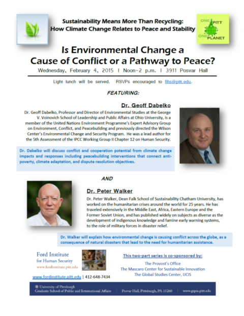 Is Environmental Change a Cause of Conflict or a Pathway to Peace?