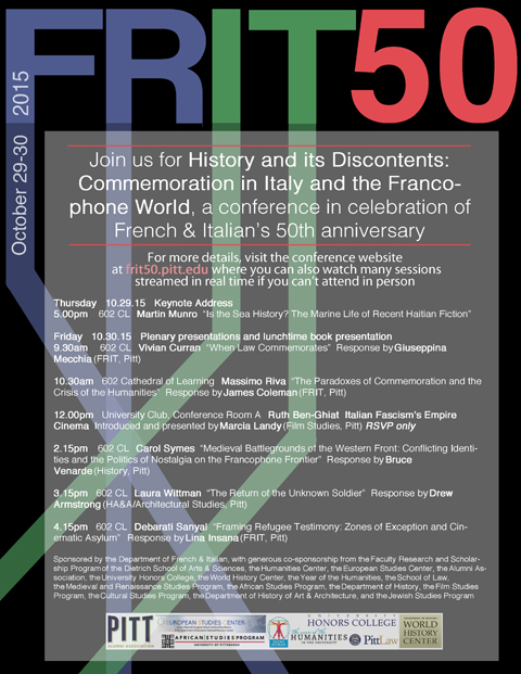 French and Italian 50th Anniversary: History and its Discontents