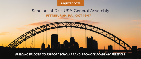 Scholars at Risk General Assembly 2024 "Building bridges to support scholars and promote academic freedom."