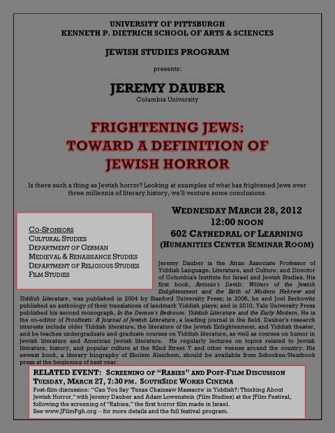 Frightening Jews Towards A Definition Of Jewish Horror Ucis