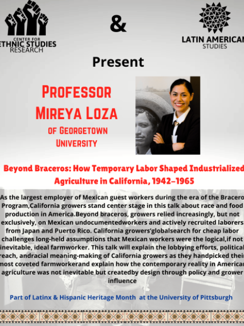 CESR and CLAS Present Professor Mireya Loza as part of CESR's Speaker Series and Latinx & Hispanic Heritage Month