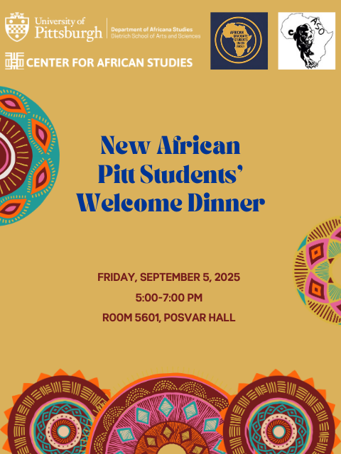New African Pitt Students' Welcome Dinner Flyer