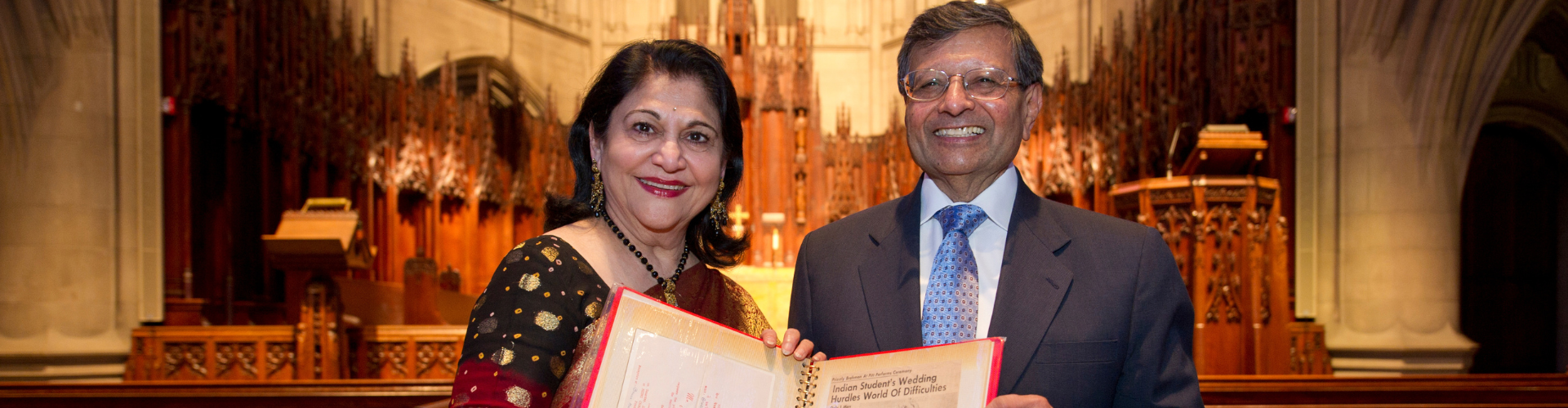 Dr. and Mrs. Sheth in Heinz Chapel
